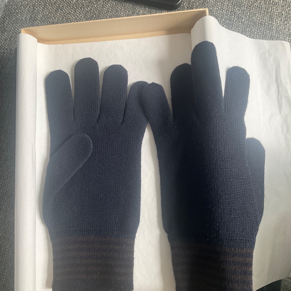 LIKE NEW - UNISEX LOUIS VUITTON - GANTS KARAKORAM 100% WOOL GLOVES - Picture 2 of 4